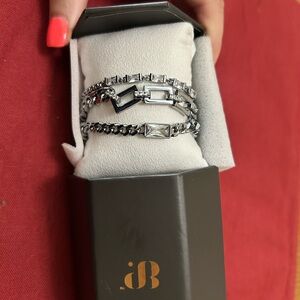Elegant Silver Bracelet Set by BP